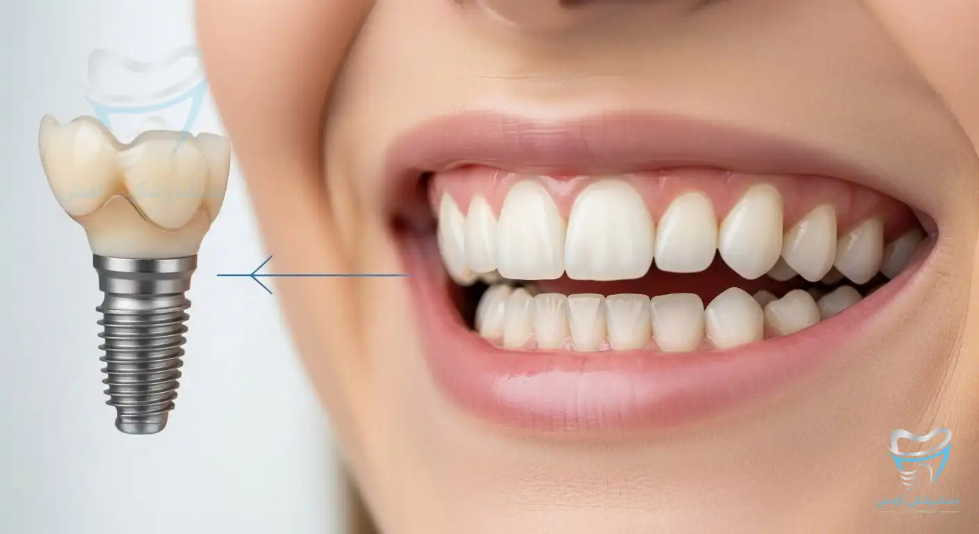 تصویر دندان زن ایمپلنت دندان متحرک