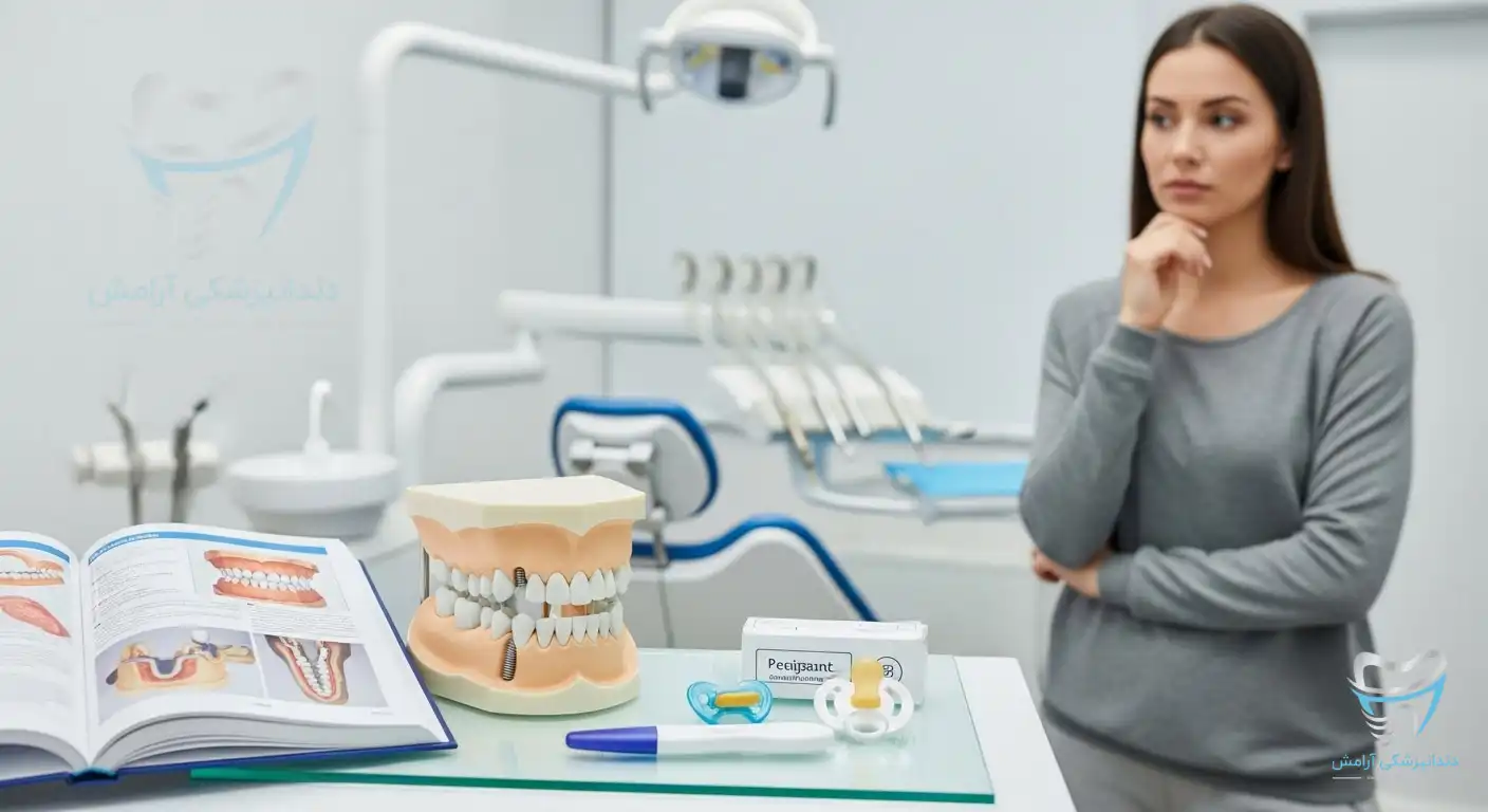 تصویری از ایمپلنت دندان قبل از بارداری